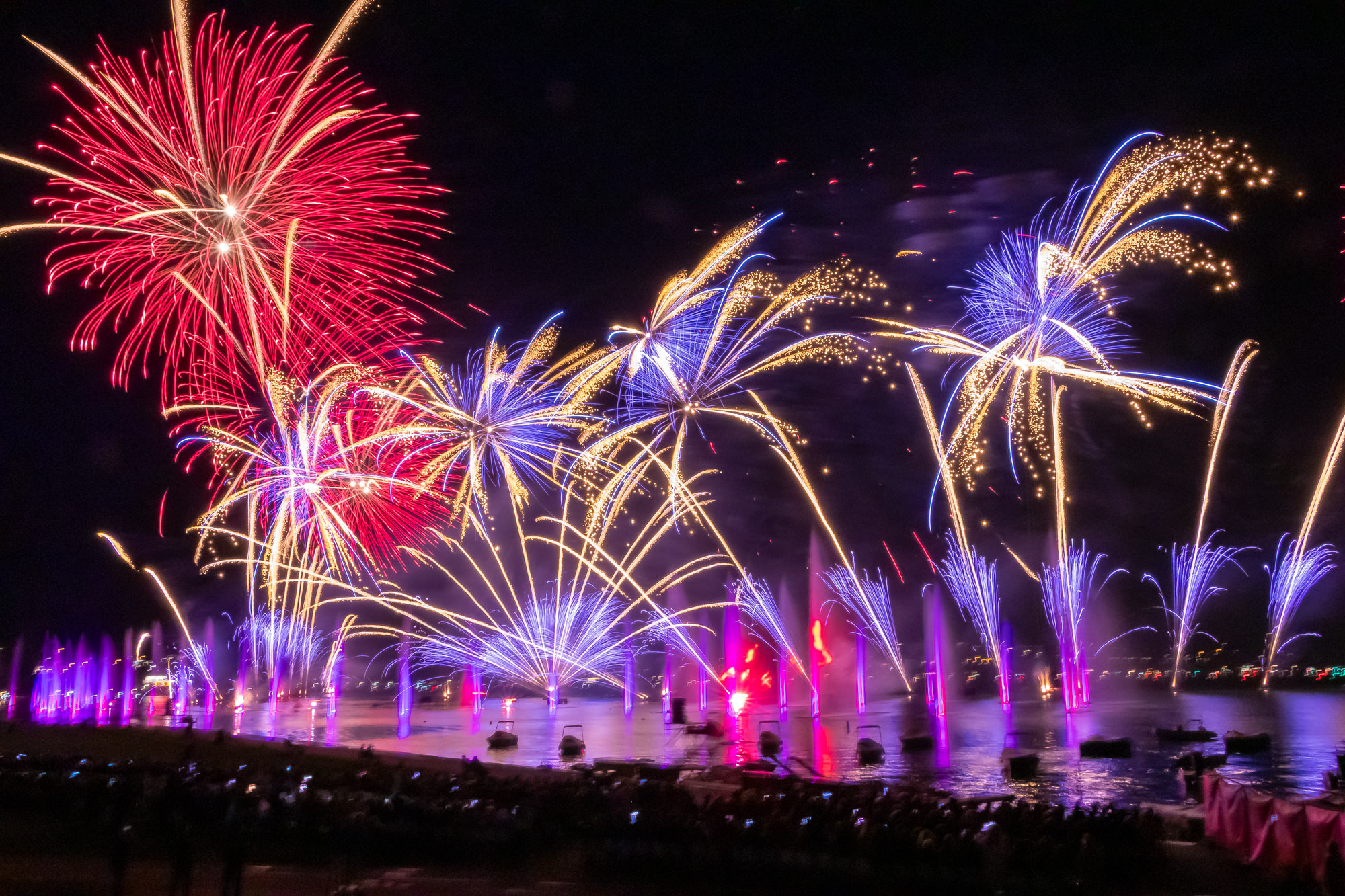 Feu d'artifice multicolore
